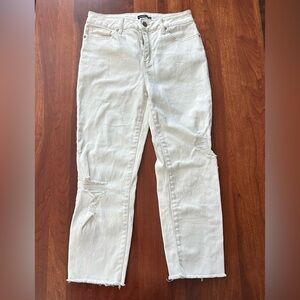 Sincerely Jules Light Cream Straight Leg Jeans